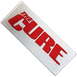 The Cure - Red Logo Woven Patch ryhmässä MERCHANDISE / Merch / Pop-Rock @ Bengans Skivbutik AB (5565605)