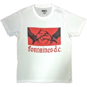 Fontaines D.C. - Clashing Stags Uni Wht T-Shirt ryhmässä MERCHANDISE / T-paita / Pop-Rock @ Bengans Skivbutik AB (5566333r)