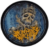 Burning Witches - Patch Round Skull (9,7 Cm) ryhmässä MERCHANDISE / Kangasmerkki / Heavy Metal @ Bengans Skivbutik AB (5574679)