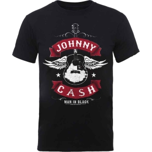 Johnny Cash - Winged Guitar Uni Bl T-Shirt ryhmässä MERCHANDISE / T-paita / Country @ Bengans Skivbutik AB (5574718)