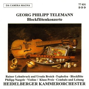 Telemann G P - Concertos For Recorder ryhmässä CD / Klassiskt @ Bengans Skivbutik AB (5574981)