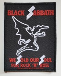 Black Sabbath - Patch Sold Our Souls (9,6 X 7,2 Cm) ryhmässä MERCHANDISE / Kangasmerkki / Heavy Metal @ Bengans Skivbutik AB (5577293)
