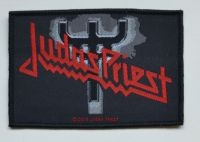 Judas Priest - Patch Logo Fork (10,3 X 7,3 Cm) ryhmässä MERCHANDISE / Kangasmerkki / Heavy Metal @ Bengans Skivbutik AB (5577303)