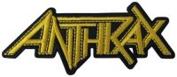 Anthrax - Patch Yellow Logo (4 X 9,7 Cm) ryhmässä MERCHANDISE / Kangasmerkki / Heavy Metal @ Bengans Skivbutik AB (5577389)