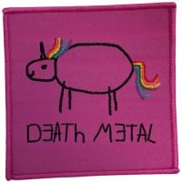 Death Metal - Patch Unicorn Pink (7,9 X 7,9 Cm) ryhmässä MERCHANDISE / Kangasmerkki / Heavy Metal @ Bengans Skivbutik AB (5577402)