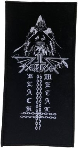 Hellbutcher - Patch Black Metal Inverted Cross  ( ryhmässä MERCHANDISE / Kangasmerkki / Heavy Metal @ Bengans Skivbutik AB (5577429)