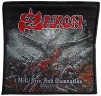 Saxon - Patch Hell, Fire And Damnation (9,7 ryhmässä MERCHANDISE / Kangasmerkki / Heavy Metal @ Bengans Skivbutik AB (5577528)