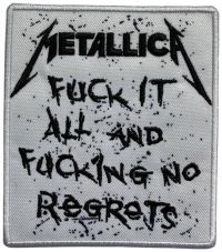 Metallica - Patch No Regrets (9,3 X 8 Cm) ryhmässä MERCHANDISE / Kangasmerkki / Heavy Metal @ Bengans Skivbutik AB (5579363)