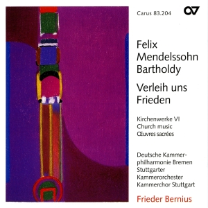 Mendelssohn - Verleih Uns Frieden - Sacred Choral ryhmässä CD @ Bengans Skivbutik AB (5579659)