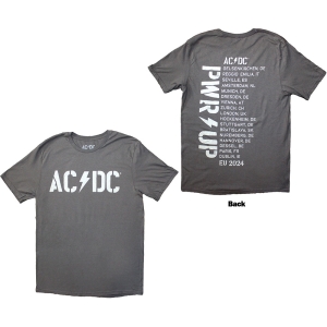 Ac/Dc - Logo Eu Tour 24 Uni Grey T-Shirt ryhmässä MERCHANDISE / T-paita / Hårdrock @ Bengans Skivbutik AB (5581217r)