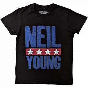 Neil Young - Stars Logo Uni Bl T-Shirt ryhmässä Övrigt /  @ Bengans Skivbutik AB (5581965r)