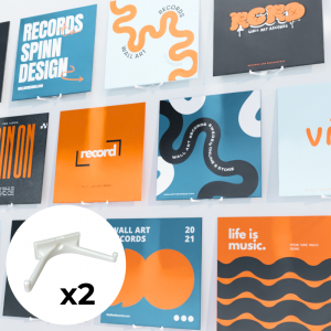 Accessories - Albumihylly valkoinen 2-pakkaus ryhmässä Vinyylitarvikkeet @ Bengans Skivbutik AB (5581966)