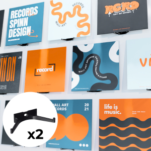 Accessories - Albumihylly musta 2-pakkaus ryhmässä Vinyylitarvikkeet @ Bengans Skivbutik AB (5581967)