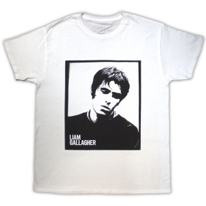 Liam Gallagher - Framed Photo Uni Wht T-Shirt ryhmässä MERCHANDISE / T-paita / Pop-Rock @ Bengans Skivbutik AB (5583347r)