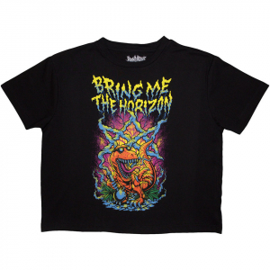 Bring Me The Horizon - Smoking Dinosaur Lady Bl Crop Top ryhmässä Övrigt /  @ Bengans Skivbutik AB (5583534r)