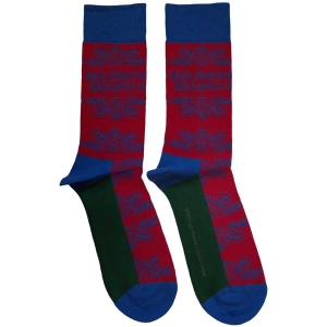 Beatles - Sgt Pepper Text Outlines Uni Red Socks ryhmässä MERCH @ Bengans Skivbutik AB (5583642)