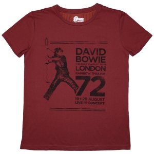 David Bowie - Rainbow Theatre Lady Red T-Shirt ryhmässä MERCHANDISE / T-paita / Pop-Rock @ Bengans Skivbutik AB (5587256r)