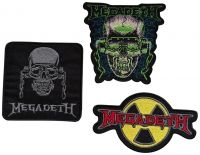 Megadeth - Patch 3 Set (Logo, Vic Rattle Head) ryhmässä MERCHANDISE / Kangasmerkki / Heavy Metal @ Bengans Skivbutik AB (5588098)