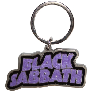 Black Sabbath - Wavy Logo Bordered Keychain ryhmässä MERCHANDISE / Merch / Hårdrock @ Bengans Skivbutik AB (5589215)