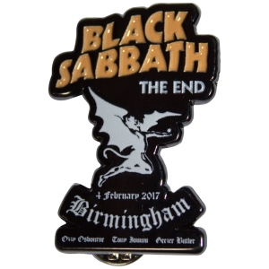 Black Sabbath - The End Pin Badge ryhmässä MERCHANDISE / Merch / Hårdrock @ Bengans Skivbutik AB (5589218)