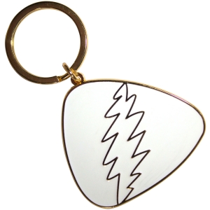 Grateful Dead - White Plectrum Keychain ryhmässä MERCHANDISE / Merch / Pop-Rock @ Bengans Skivbutik AB (5589227)