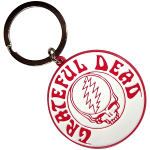 Grateful Dead - Steal Your Face Mono Red Keychain ryhmässä MERCHANDISE / Merch / Pop-Rock @ Bengans Skivbutik AB (5589236)