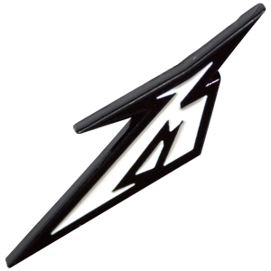 Metallica - B&W M Logo Pin Badge ryhmässä MERCHANDISE / Merch / Hårdrock @ Bengans Skivbutik AB (5589265)