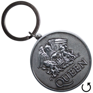 Queen - Silver Crest Double-Sided Keychain ryhmässä MERCHANDISE / Merch / Pop-Rock @ Bengans Skivbutik AB (5589272)