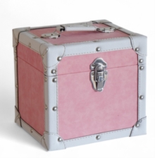 Vinyl Storage - 7 Inch 50 Record Storage Carry Case - Pink Fabric ryhmässä Vinyylitarvikkeet @ Bengans Skivbutik AB (5589559)