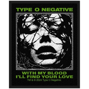 Type O Negative - With My Blood Standard Patch ryhmässä MERCHANDISE / Merch / Hårdrock @ Bengans Skivbutik AB (5590309)