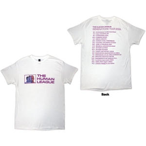 Human League - Generations Tour 24 Photo Uni Wht T-Shirt ryhmässä MERCHANDISE / T-paita / Pop-Rock @ Bengans Skivbutik AB (5592323r)