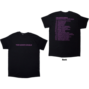 Human League - Generations Tour 24 Text Uni Bl T-Shirt ryhmässä MERCHANDISE / T-paita / Pop-Rock @ Bengans Skivbutik AB (5592324r)