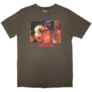 Gremlins Movie - Gizmo Photo Stone Wash Uni Green T-Shirt ryhmässä MERCHANDISE / T-paita / Film-Musikal @ Bengans Skivbutik AB (5593178r)