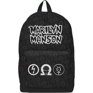 Marilyn Manson - Logo Backpack ryhmässä MERCHANDISE / Merch / Nyheter / Hårdrock @ Bengans Skivbutik AB (5627008)