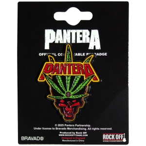 Pantera - Leaf Skull Pin Badge ryhmässä MERCHANDISE / Merch / Hårdrock @ Bengans Skivbutik AB (5628589)