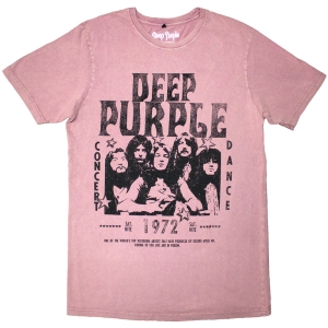 Deep Purple - 1972 Concert Stone Wash Uni Kashmir Red T-Shirt ryhmässä MERCHANDISE / T-paita / Hårdrock @ Bengans Skivbutik AB (5628726r)