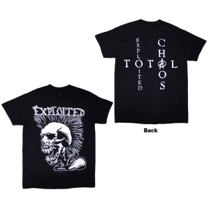 Exploited - Mohican Skull Uni Bl T-Shirt ryhmässä MERCHANDISE / T-paita / Punk @ Bengans Skivbutik AB (5628727r)