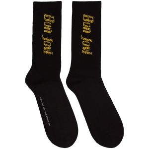 Bon Jovi - Yellow Logo Uni Bl Socks (Eu 40-45) ryhmässä MERCHANDISE / Merch / Nyheter / Pop-Rock @ Bengans Skivbutik AB (5629358)