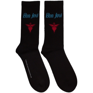 Bon Jovi - Dagger Heart Blue Logo Uni Bl Socks (Eu 40-45) ryhmässä MERCHANDISE / Merch / Pop-Rock @ Bengans Skivbutik AB (5629360)