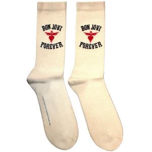 Bon Jovi - Forever Uni Natrl Socks (Eu 40-45) ryhmässä MERCHANDISE / Merch / Nyheter / Pop-Rock @ Bengans Skivbutik AB (5629362)