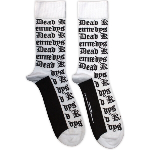 Dead Kennedys - Gothic Logo Pattern Uni Wht Socks (Eu 40-45) ryhmässä MERCHANDISE / Merch / Nyheter / Pop-Rock @ Bengans Skivbutik AB (5629365)