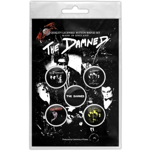 Damned - Young, Hot, Loud And Stiff Button Badge Pack ryhmässä MERCHANDISE / Merch / Nyheter /  @ Bengans Skivbutik AB (5629480)