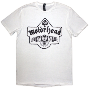 Motorhead - 50 Years Ace Wings Emblem-White ryhmässä MERCH @ Bengans Skivbutik AB (5630182r)