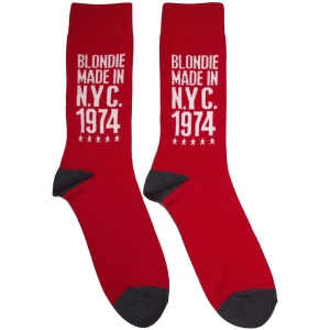 Blondie - Made In Nyc 74 Uni Red Socks ryhmässä MERCHANDISE / Merch / Nyheter / Pop-Rock @ Bengans Skivbutik AB (5630389)