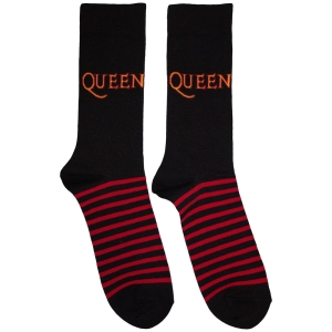 Queen - Logo & Stripes Uni Bl Socks ryhmässä MERCHANDISE / Merch / Nyheter / Pop-Rock @ Bengans Skivbutik AB (5630395)