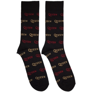 Queen - Logo Repeat Colour Bl Socks ryhmässä MERCHANDISE / Merch / Nyheter / Pop-Rock @ Bengans Skivbutik AB (5630397)