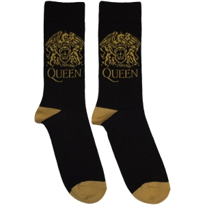 Queen - Gold Crest Bl Socks ryhmässä MERCHANDISE / Merch / Nyheter / Pop-Rock @ Bengans Skivbutik AB (5630398)