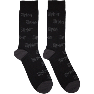 Slipknot - Aop Logos Uni Bl Socks ryhmässä MERCHANDISE / Merch / Hårdrock @ Bengans Skivbutik AB (5630402)