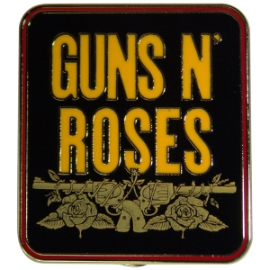 Guns N Roses - Stacked Black Pin Badge ryhmässä MERCHANDISE / Merch / Hårdrock @ Bengans Skivbutik AB (5630517)