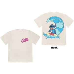 Disney - Stitch Surf F&B Uni Natrl T-Shirt ryhmässä MERCHANDISE / T-paita / Nyheter / Film-Musikal @ Bengans Skivbutik AB (5630531r)
